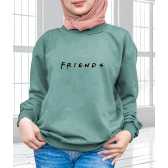 Blouse wanita / Kaos Lengan Panjang / Atasan Wanita / Kaos Sweatshirt / Atasan Wanita Lengan Panjang / Atasan Babyterry / ZACKYANG-HIJAU
