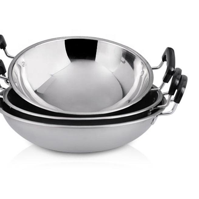 ◄ Okela - Wajan Penggorengan Kuali Wok Pan Teflon Cooking Stainless Steel Tebal ❆