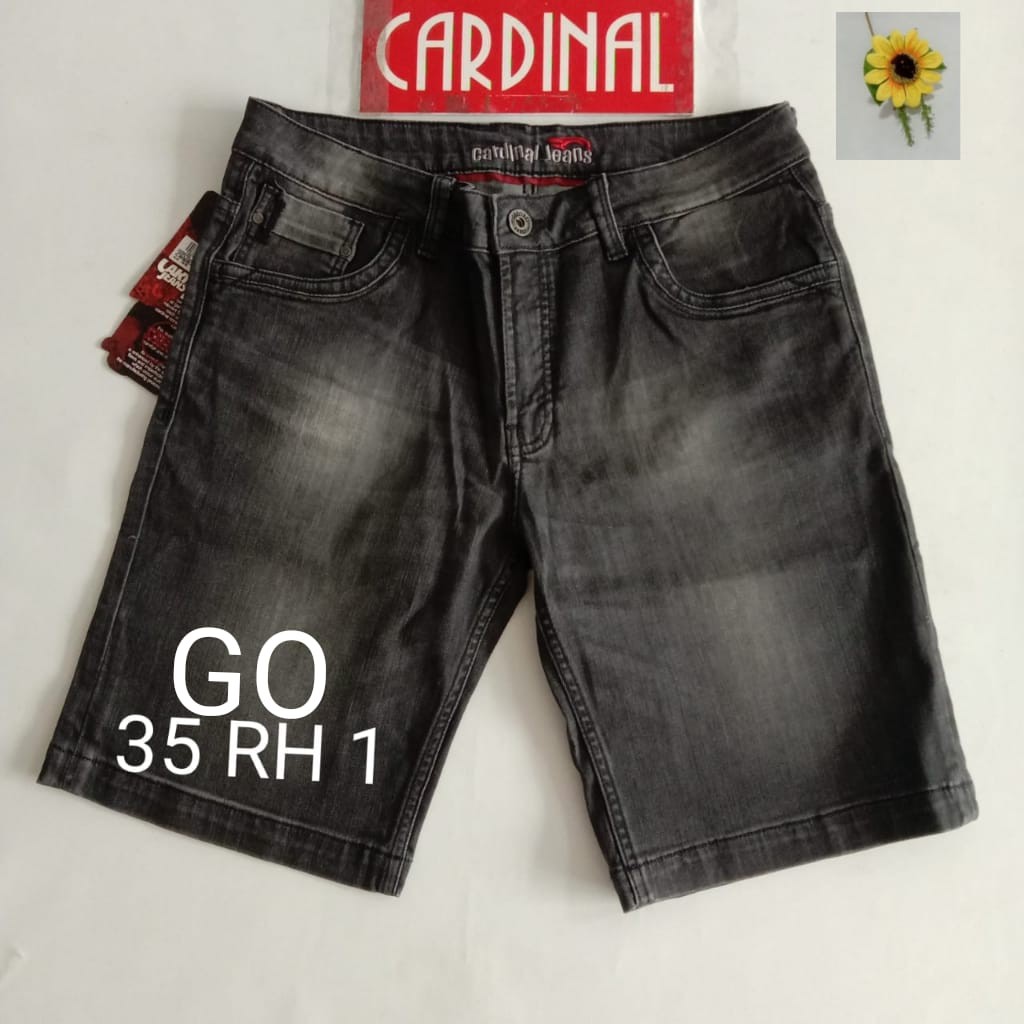 gof 35-CBV CARDINAL JEANS Celana Pria Celana Pendek Bermuda Casual Sobek Slimfit Reguler Fit Reguler