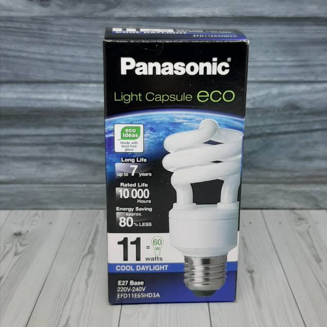 BOHLAM LAMPU PANASONIC 11 WATT LIGHT CAPSULE ECO ORIGINAL ASLI