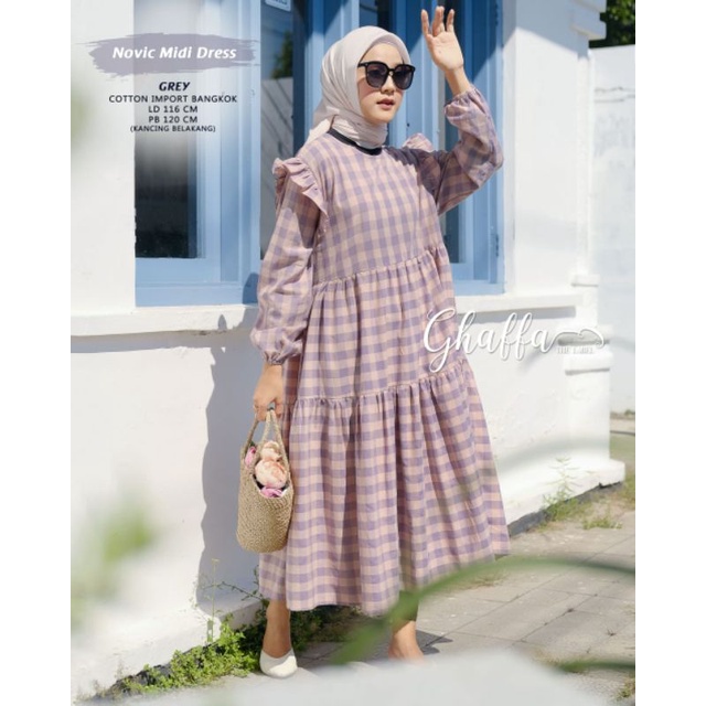 Novic Nulika Alwara Distikara Derila Midi Dress Ghaffa the Label