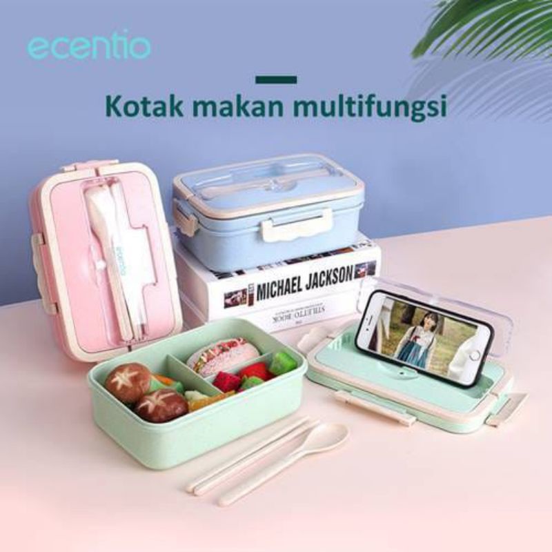 (COD) Lunch Box 3 susun / Lunch box set lengkap / Tepak Makan / Kotak Bekal