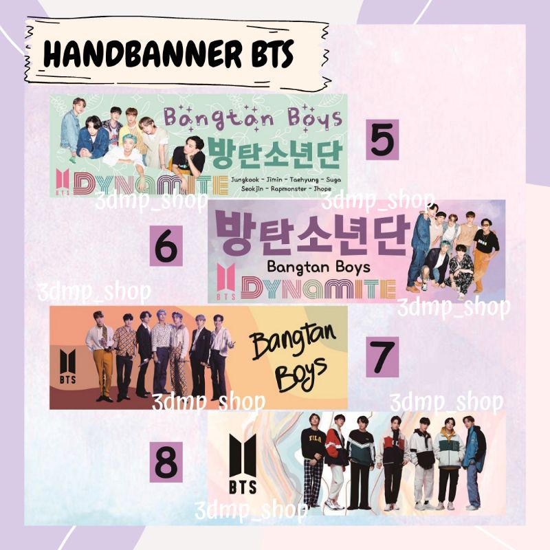 Handbanner Hand Banner BTS KPOP