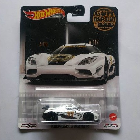 hot wheels premium retro gum ball 3000 koenigsegg agera r putih