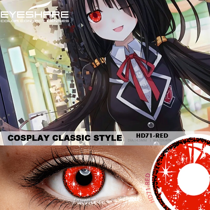 soflen model terbaru 2023 Softlens EYESHARE 14.5mm NORMAL Softlens Cosplay Anime Fashion Kartun Naruto Halloween Import Premium Big Eyes/ Softlen Soflens Crazy Kosplay - Gratis Lenscase