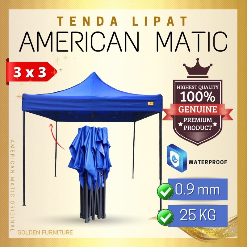 Tenda Lipat ASLI American matic 3x3m ( First Hand Supplier)
