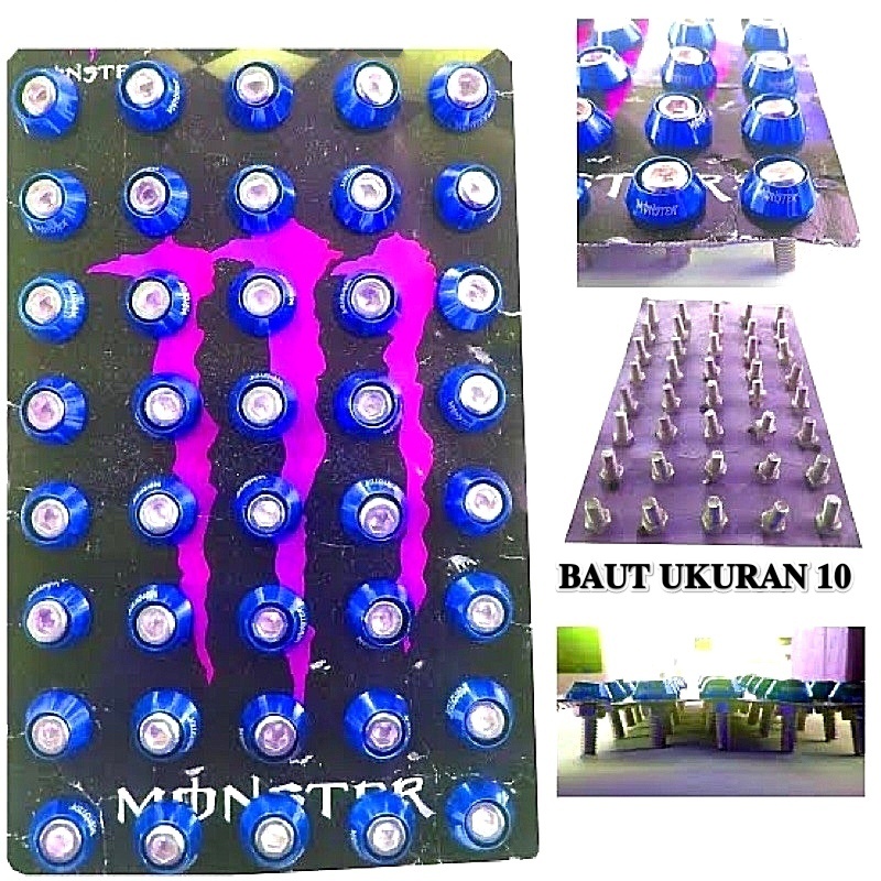 40Pcs Baut Body /Baut Plat Motor Baut Kunci L Variasi Universal