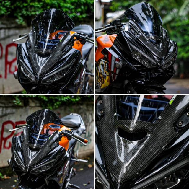 WINDSHIELD CBR 150 KARBON KEVLAR VISOR CBR 150 KEDOK CBR CARBON VISOR CBR 150 CARBON MIKA CBR KACA