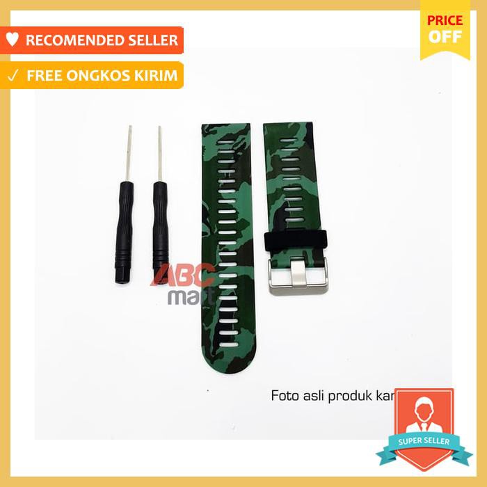 Strap Garmin Fenix 3 Hr Tali Jam Camo Army Green