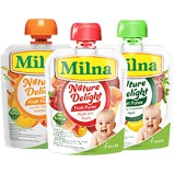 Milna Nature Delight Fruit Puree 80g / Sari buah makanan bayi / Mpasi bayi 1 tahun+