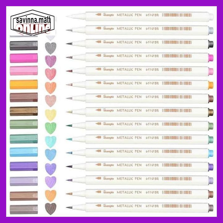 

U0Uo879- Guangna Metallic Brush Pen Set | 15 Color Y7Ry688-