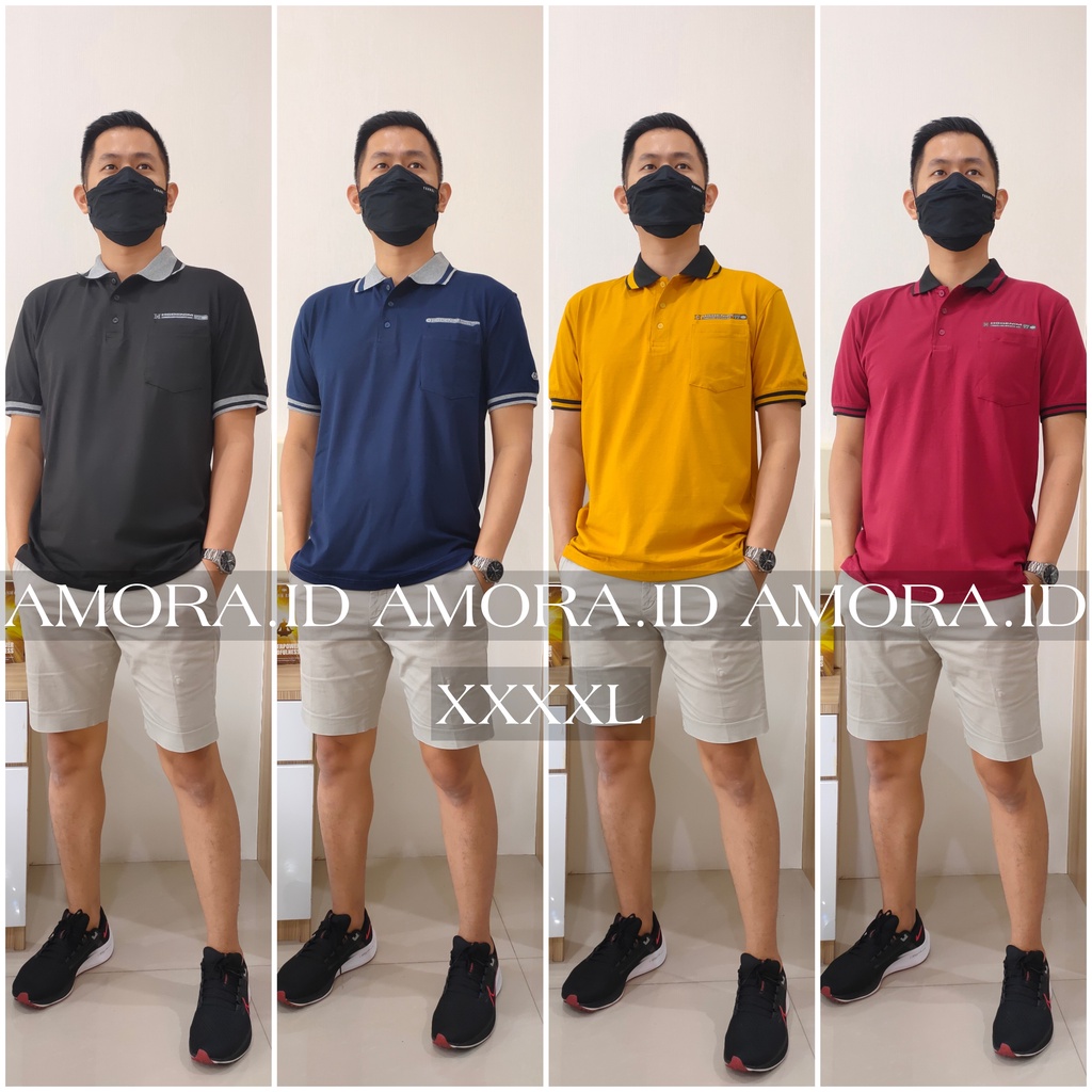 HG DENIM KRAH XXXXL COTTON COMBED PRIA KAOS POLO