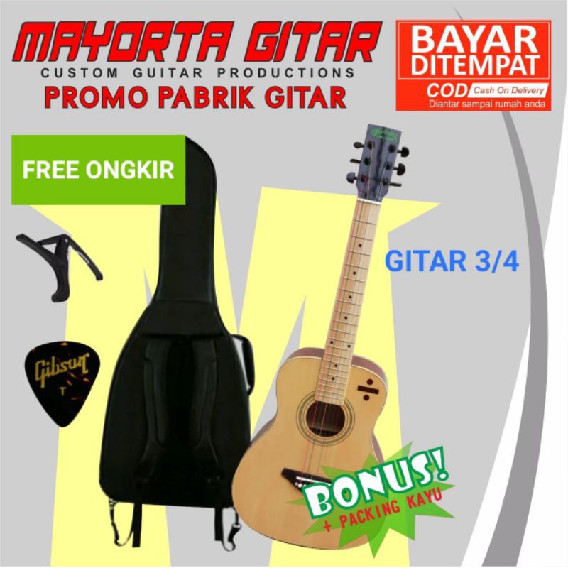 Gitar akustik 3/4 martin ed sheraan tanam besi