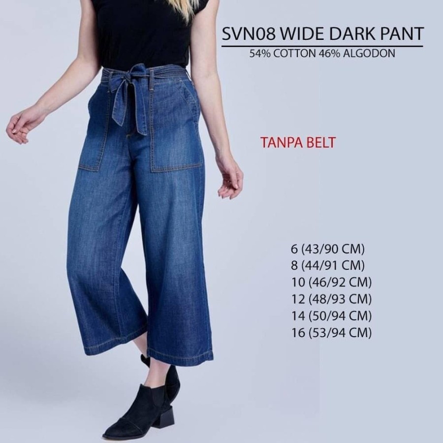 Celana Jeans Wanita Murah Seven7 08 Wide Dark Pant