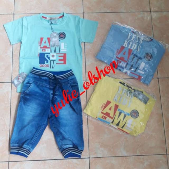 Setelan Yess Kids Jeans Joger