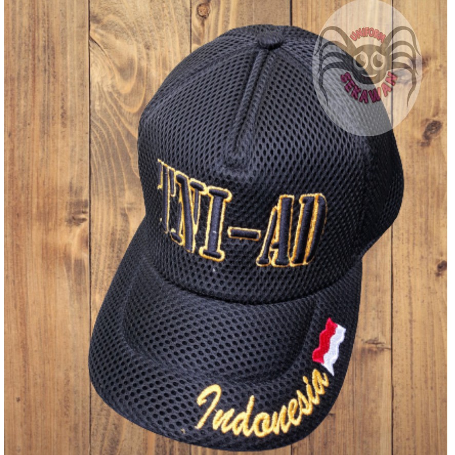 Topi Lapangan Hitam TNI AD