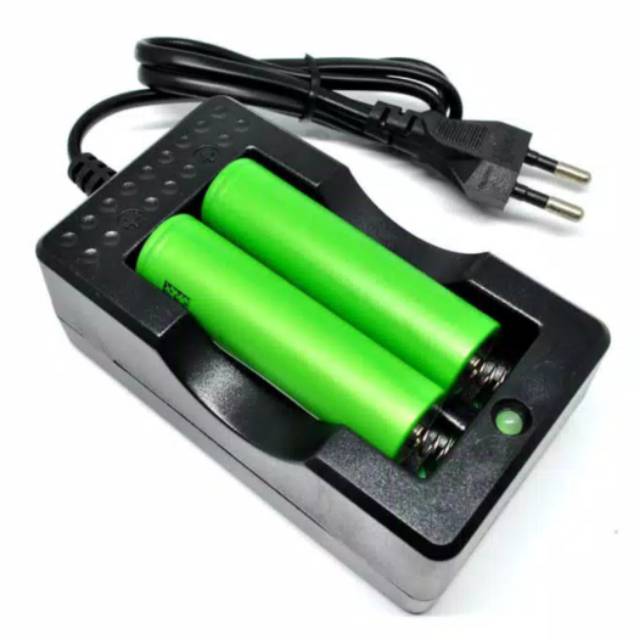 Charger Destop BATRE charger Batre Destop 2slot Kabel Baterai 18650 / cas baterai