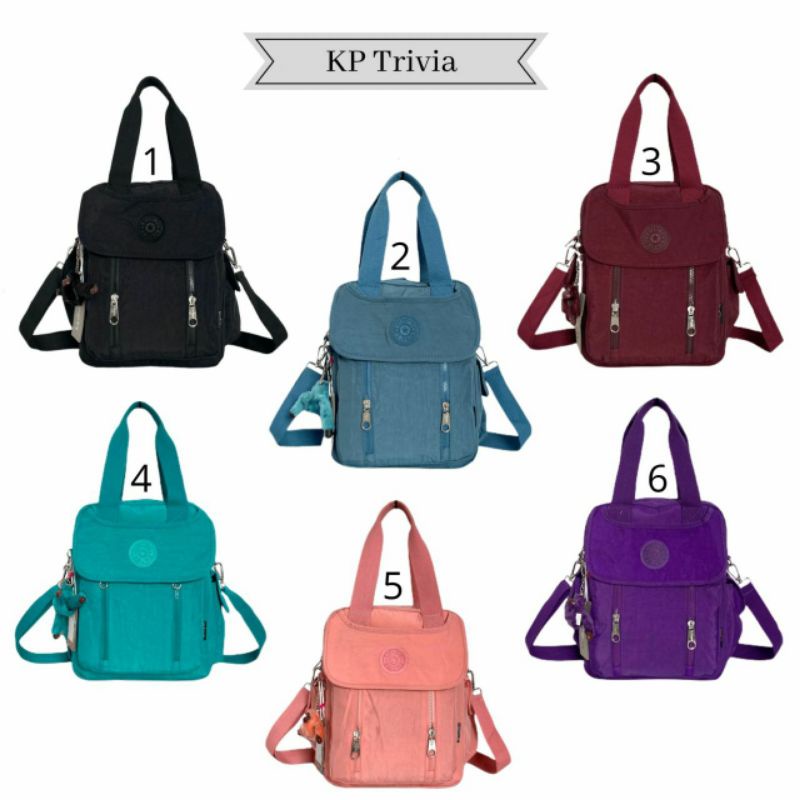 Tas wanita selempang ransel kp trivia import waterproof cyutebags