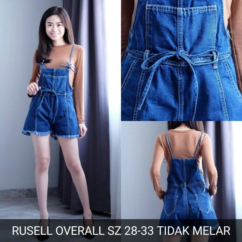 CELANA JEANS OVERALL WANITA RUSSEL OVERALL JEANS