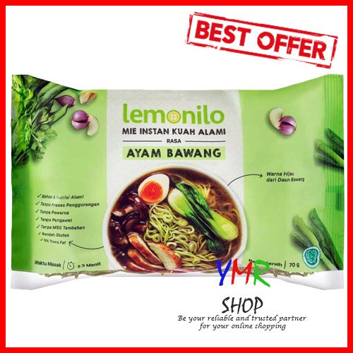 

s574gfd Mie Instant Lemonilo Kuah Ayam Bawang Halal Sehat Alami Ff064151E