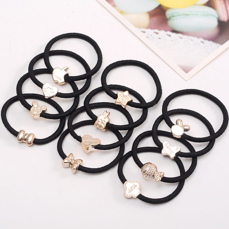 ELBER ACC137 Ikat Rambut Karet Korea Jewelry Motif Karakter Random Hairband Aksesoris Rambut Murah-1