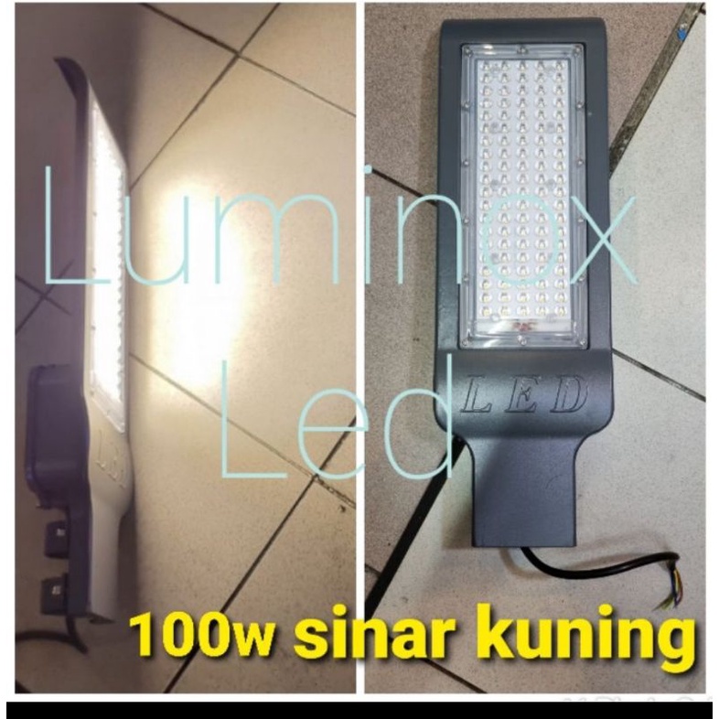 lampu jalan led smd kuning 100watt 100w pju led slim 100 watt 100 w 220volt