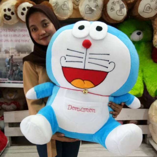 Boneka Doraemon jumbo duduk 2kg