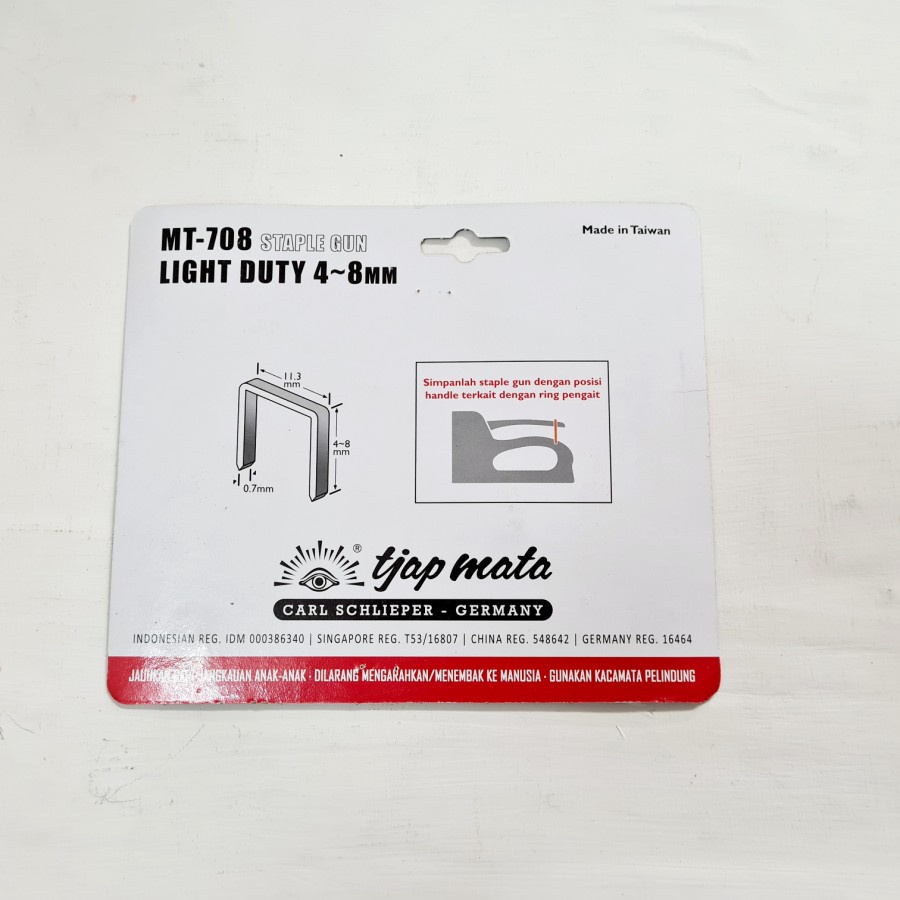 

TJAP MATA MT708 STAPLER GUN LIGHT DUTY 4~8mm
