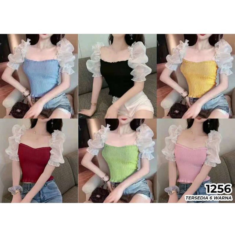 Baju crop karet