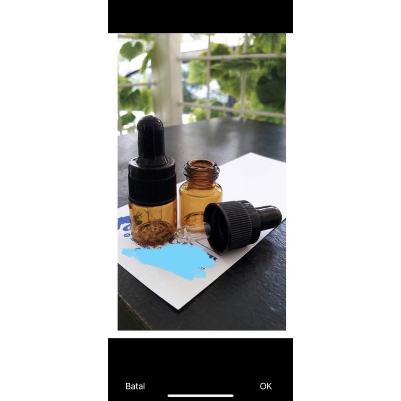 botol kosong 3ml kaca coklat tipis pipet hitam