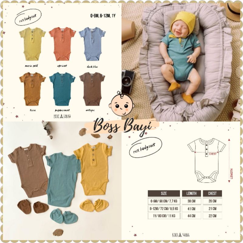 BOHOPANNA - Rex Bodysuit - Jumper Segitiga Bayi Anak