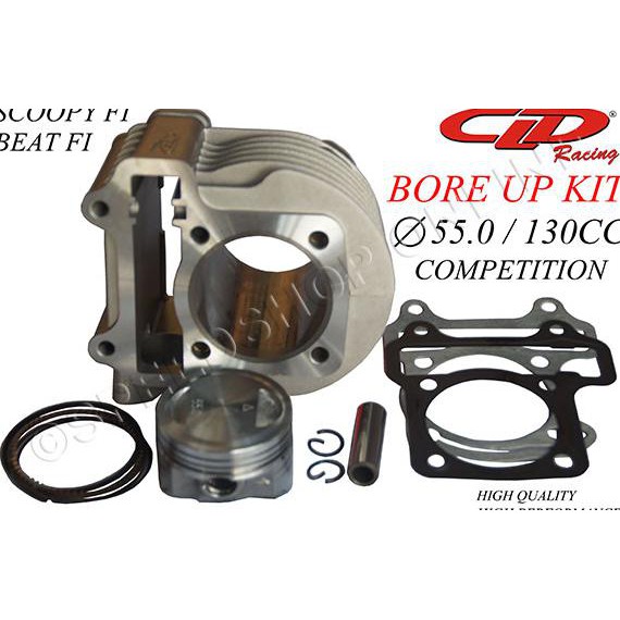 Jual Paket Bore-Up Kit Beat Fi/Scoopy Fi Dia. 55Mm (130Cc) Kompetisi Premium Produk