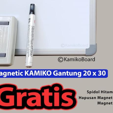 

✷ Whiteboard Kamiko Uk 20 cm x 30 cm Gantung - Spidol Hitam - Hapusan ♠