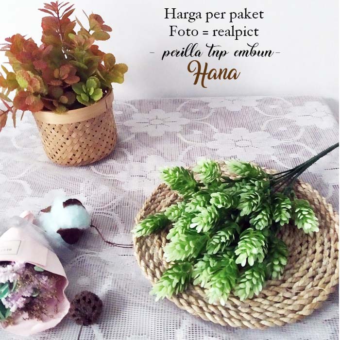 Bunga plastik dekorasi/rumput plastik banan ringbox/ daun plastik-6