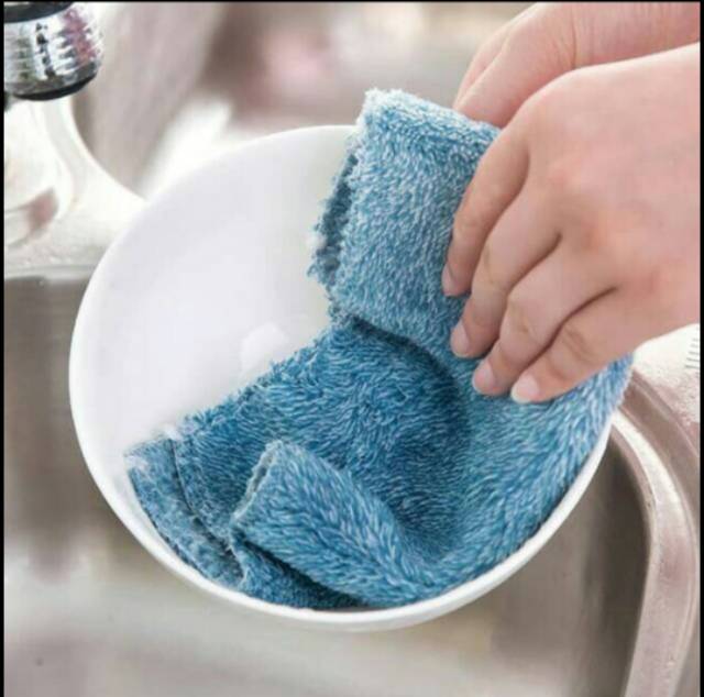 Best Seller ! HANDUK MINI KAIN LAP SERBAGUNA Dapur Serap Air WARNA RANDOM MICROFIBER