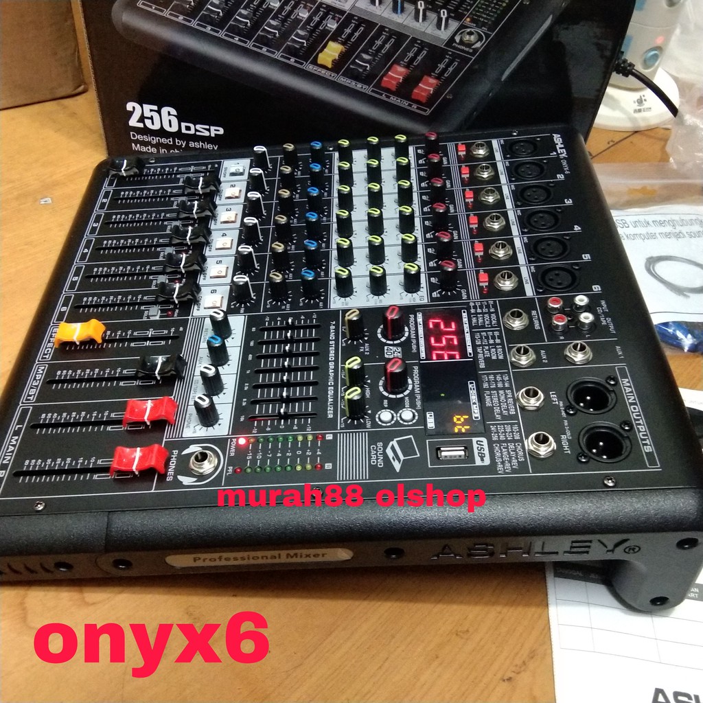 MIXER AUDIO ASHLEY ONYX6 USB RECDAN USB CONECT TO PC WITH SOUNDCARD