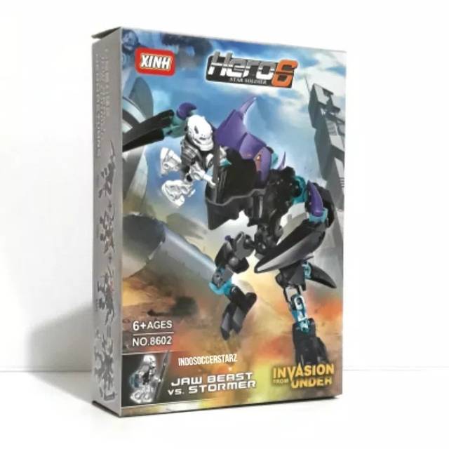 XINH 8602 Hero 6 Star Soldier Jaw Beast vs Stormer