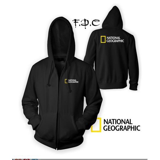 Jaket National Geographic BIG SIZE S M L XL XXL XXXL XXXXL XXXXXL / All Size /Hitam / Fleece Premium