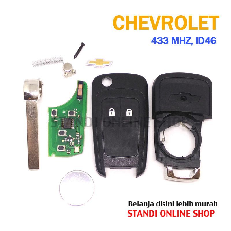 Remote Kunci Chip Transponder Remote PCB Chevrolet 2 Tombol