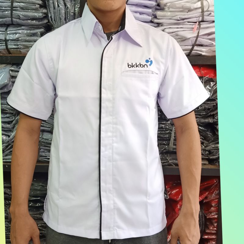 custom seragam BKKBN/kemeja putih BKKBN/baju dinas BKKBN Murah/kemeja kerja harian/BKKBN terbaru