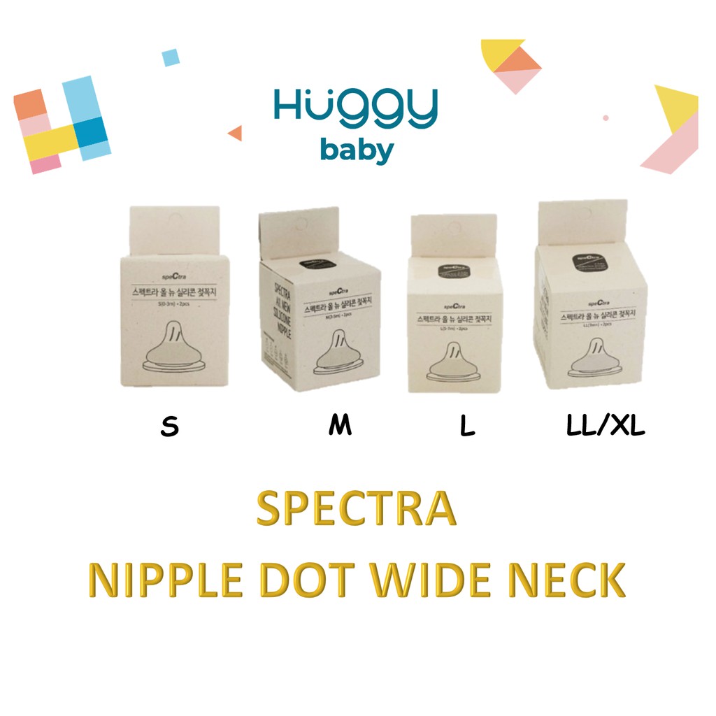 Spectra Silicone Nipple Dot Wide Neck isi 2