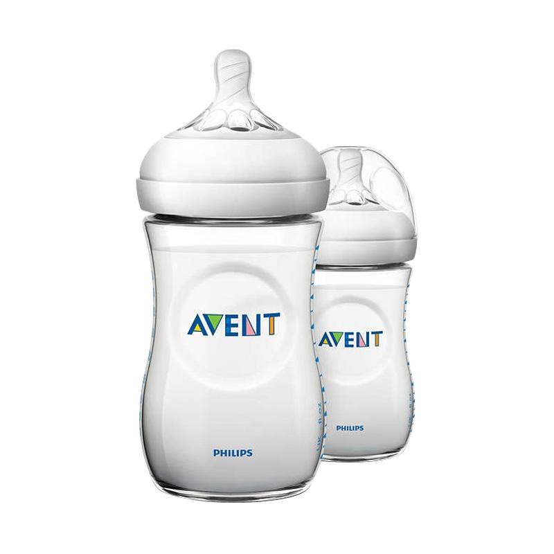 Philips Avent Natural Twin Pack Bottle 260ml white