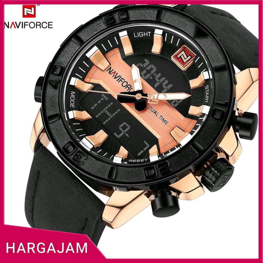 Anti Air - Jam Tangan Pria Original Naviforce by hargajam double time cowok ori anti air water res