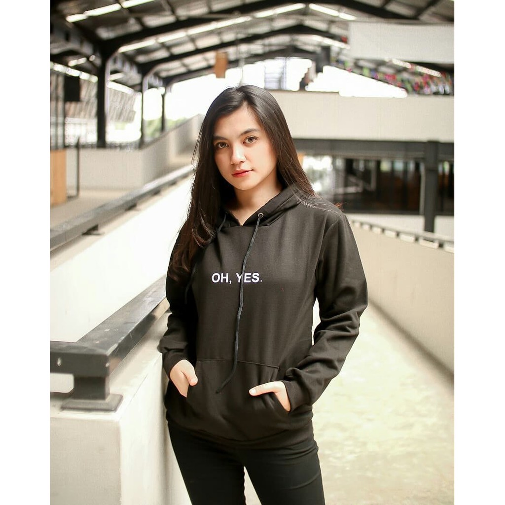 Oh Yes Hoodie || Sweater wanita || Sweater Hoodie murah #OYH