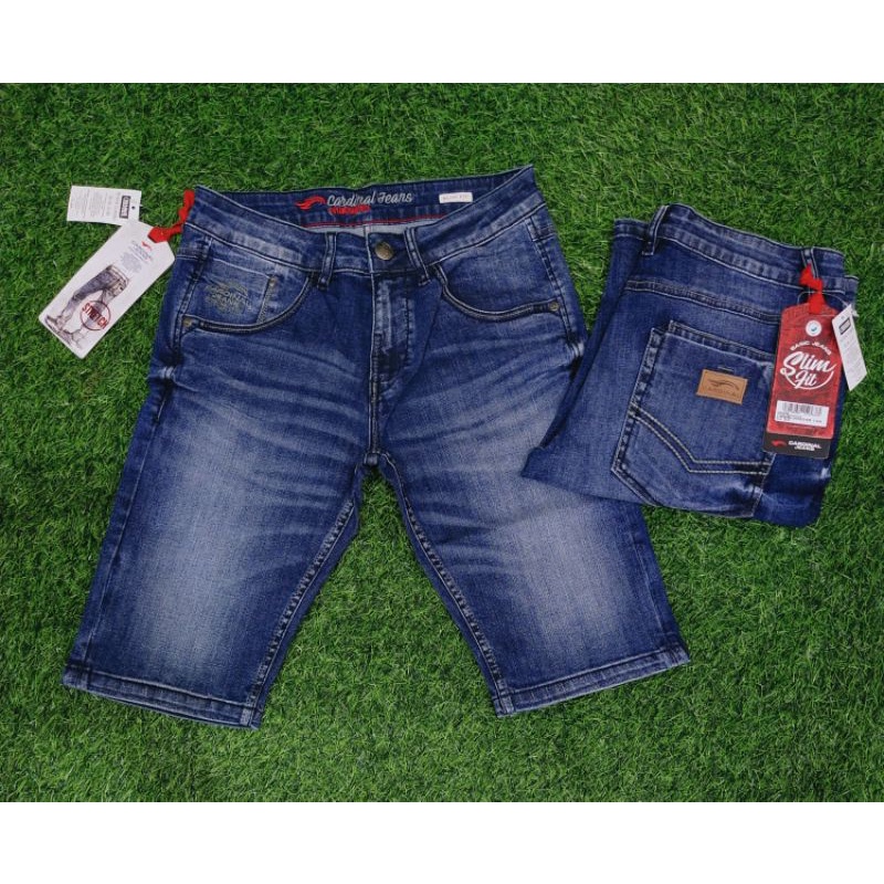 CELANA JEANS CARDINAL  ORIGINAL CELANA PENDEK 45 RIBU CARDINAL STRETCH SLIM FIT CELANA PENDEK COWOK 