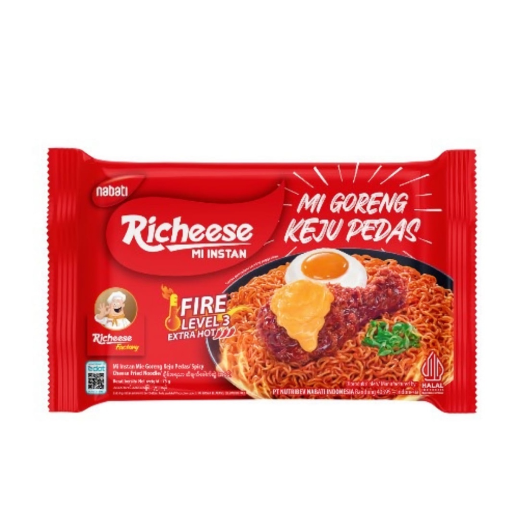 

Richeese Nabati Mie Goreng Keju Level 3 75gr
