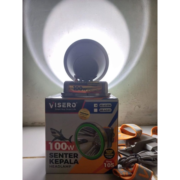Senter kepala Visero 100 Watt Super Terang