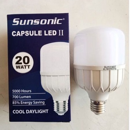 Bola lampu LED murah Sunsonic 20 Watt  model eksklusif Tube/ tabung