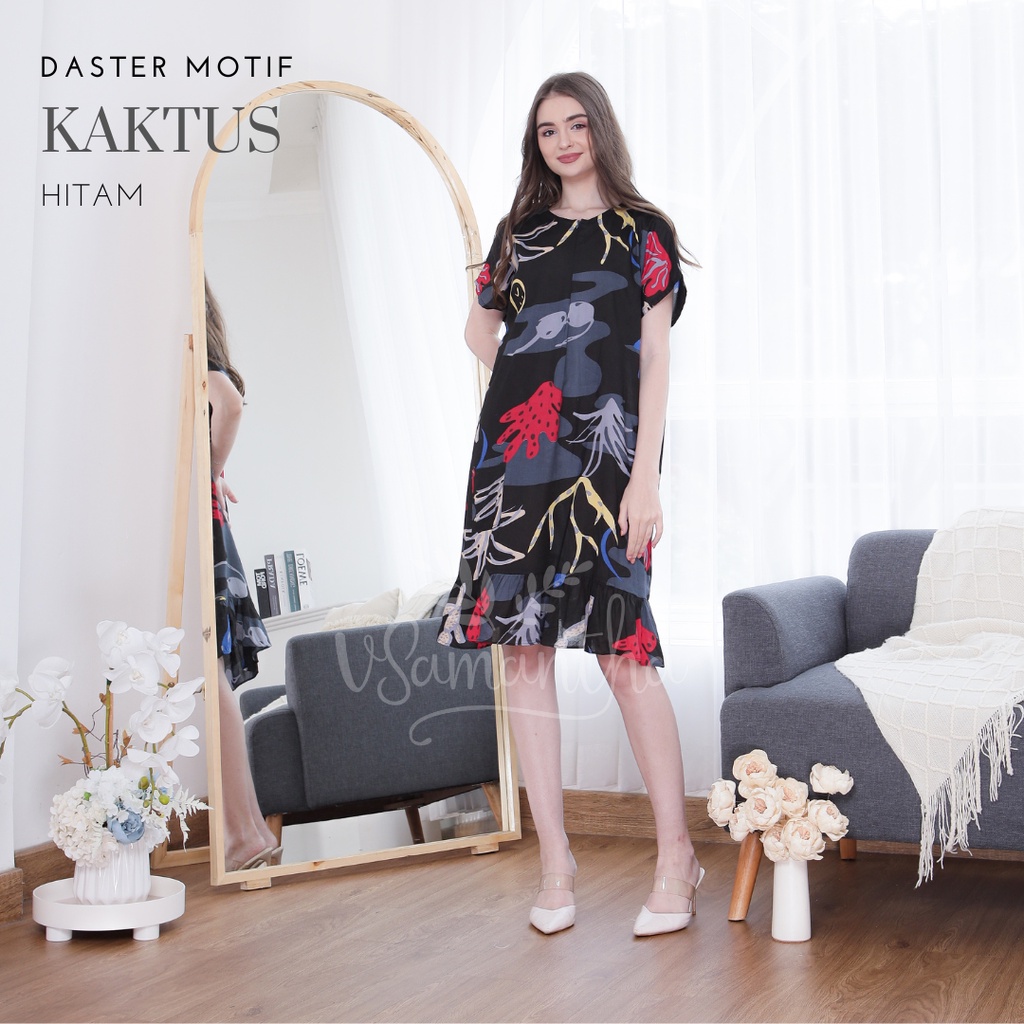 Daster Viral Ruffle Rayon Busui Motif II