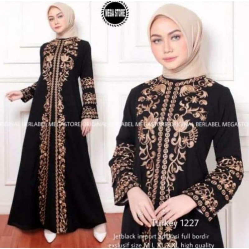 DRESS SYARI HITAM JUBA ABAYA TURKEY BORDIR ARAB SAUDI ELEGAN MODEL TERBARU MEWAH BAJU GAMIS WANITA DEWASA IBU MUSLIMAH MURAH JUBAH SANTRI REMAJA ARABIAN MODREN SIMPLE BAHAN JETBLACK ADEM HALUS LEMBUT DINGIN VIRAL KEKINIAN-Feed